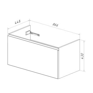 Тумба под раковину Lemark Veon Mini LM02VM90T 90 см белый глянец